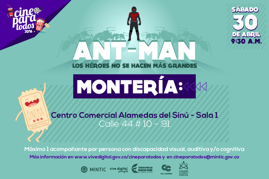 Cine para todos trae gratis: Ant-Man