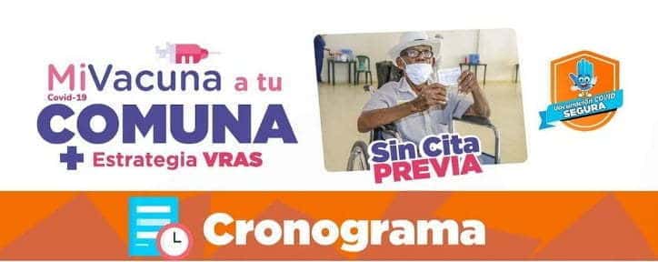 Conoce el cronograma de la ruta de vacunación extramural