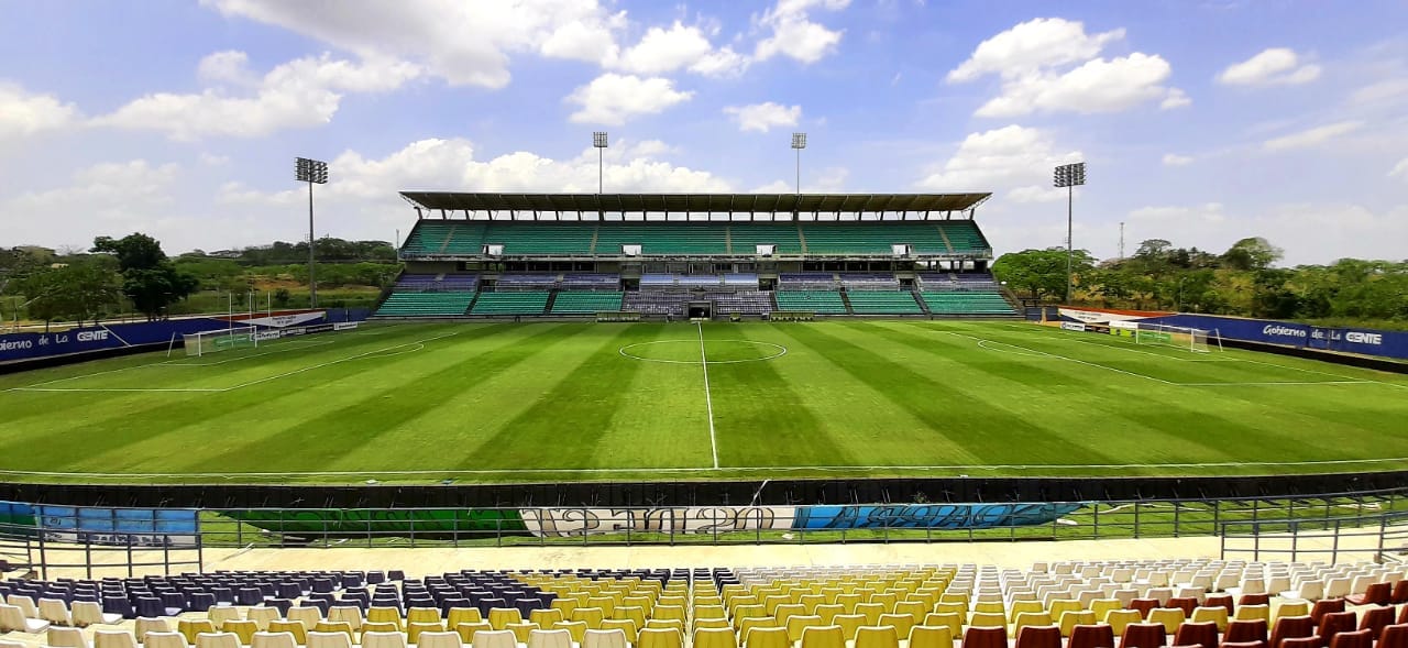 El estadio Jaraguay está listo para el partido Jaguares Vs Junior